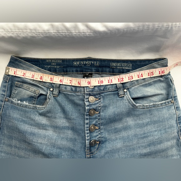 SOUND STYLE Jeans Women 16 Hope High Rise Crop Comfort Stretch Light Wash - Picture 12 of 14